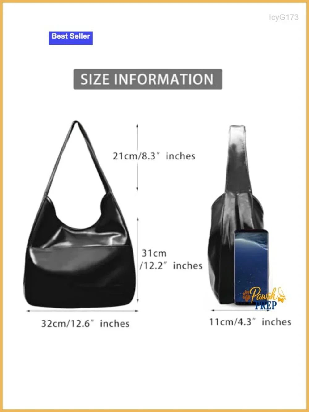 Vegan Leather Hobo Bag Women Slouchy Shoulder Tote Large Capacity